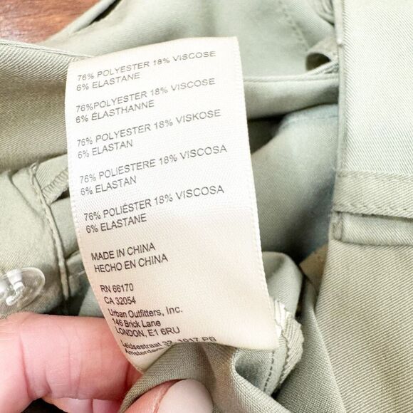 Free People Pleated Wide Zoey Tapered Trouser Pant in Moss Green Women’s Size 6 - Picture 8 of 12